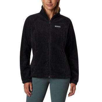 Columbia Jas Dames, Benton Springs Full Zip Fleece Petite Zwart, 04QYCFEHM